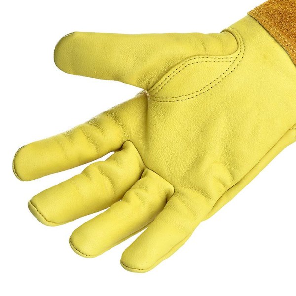 Havebrugshandsker Kaktushandsker Tornsikre plantning Beskyttelseshandsker Langærmede havehandsker Gartnergaver yellow L