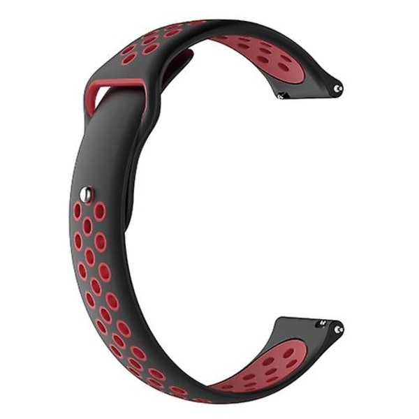 For Garmin Fenix ​​Chronos To-farger erstatningsarmbåndsurrem Black Red