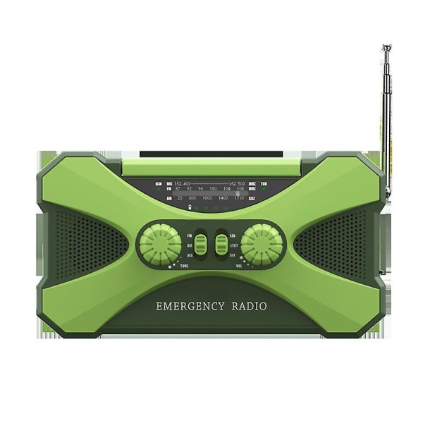 Förebyggande av katastrofer Nödutrustning Handvev Power Uppladdningsbar ficklampa Stridsberedskap Radio Solenergi orange