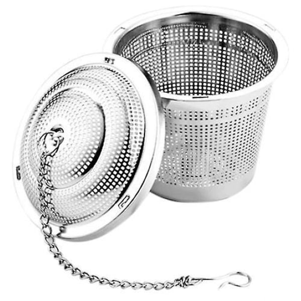 Rustfrit stål Infuser Si Mesh Te Filter Ske Locking Spice Ball
