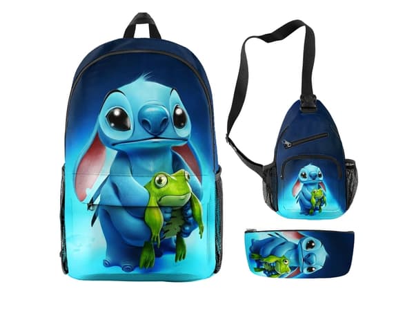Stitch kolmiosainen opiskelijareppu30