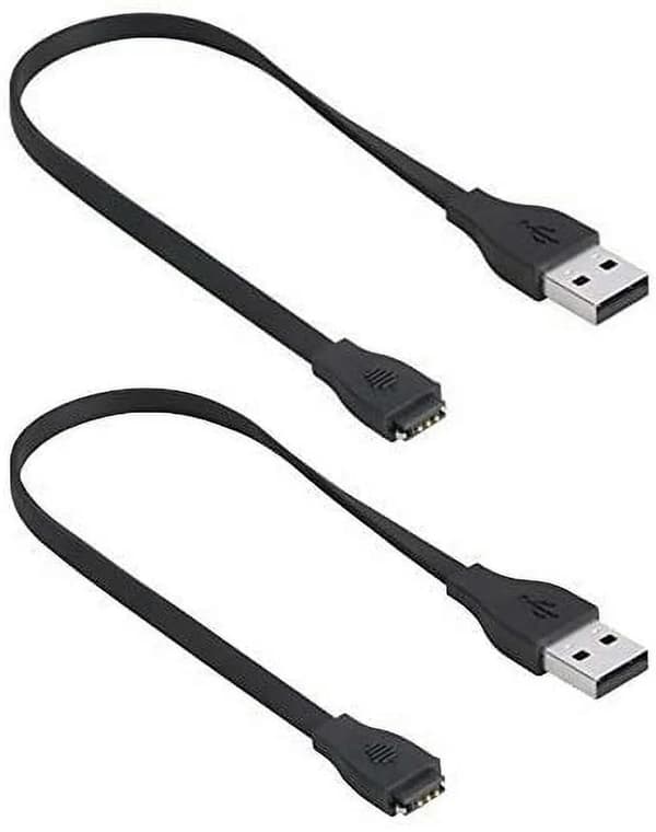 Lader for Fitbit Charge/Force (ikke for Charge HR), erstatnings-USB-ladekabel (2-pakning)
