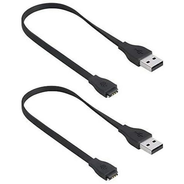 Oplader til Fitbit Charge/Force (ikke til Charge HR), erstatnings-USB-opladerkabel (2-pak)