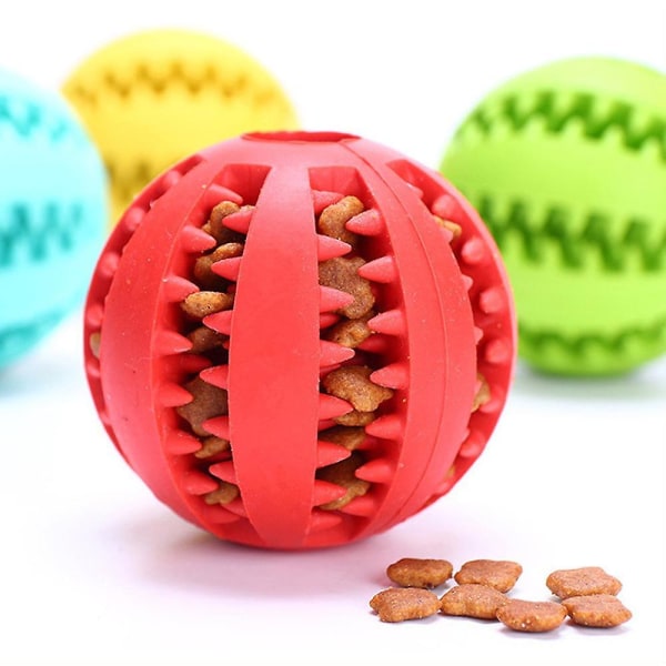 Hundegummiball Interaktive leker Superelastisk Hundetyggetenner Rengjøring Snacks Dyreutstyr Green L   Diameter 7CM