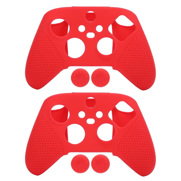 Röd 2 st silikonhandtag för Xbox Series S X - Antisladdskydd