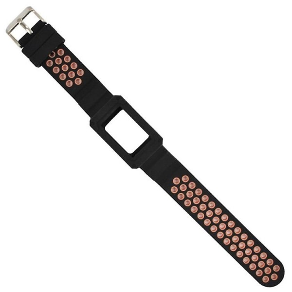 Til Fitbit Charge 3 alt-i-en silikone beskyttelseshylster erstatningsurrem Pink