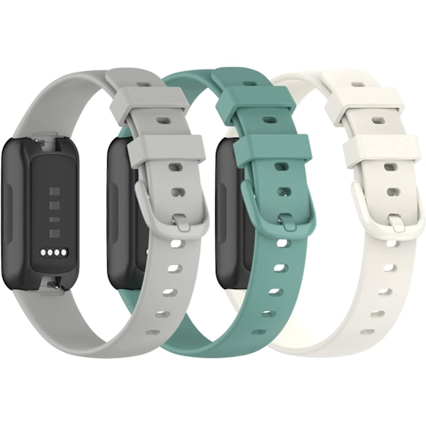 Armband Kompatibla för Fitbit Inspire 3 - Mjuka justerbara ersättningsarmband i silikon