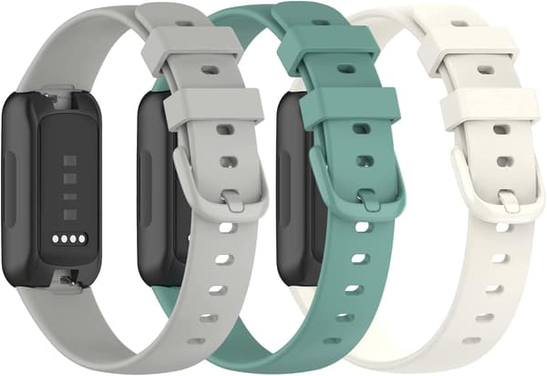 Remme Kompatible med Fitbit Inspire 3 - Bløde Justerbare Erstatningsremme i Silikone