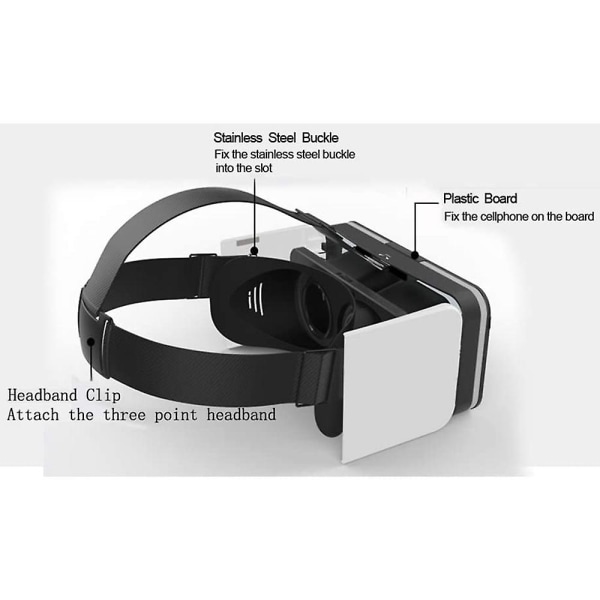Mini virtuaalitodellisuuslasit taitettavat VR-kuulokkeet älypuhelimeen