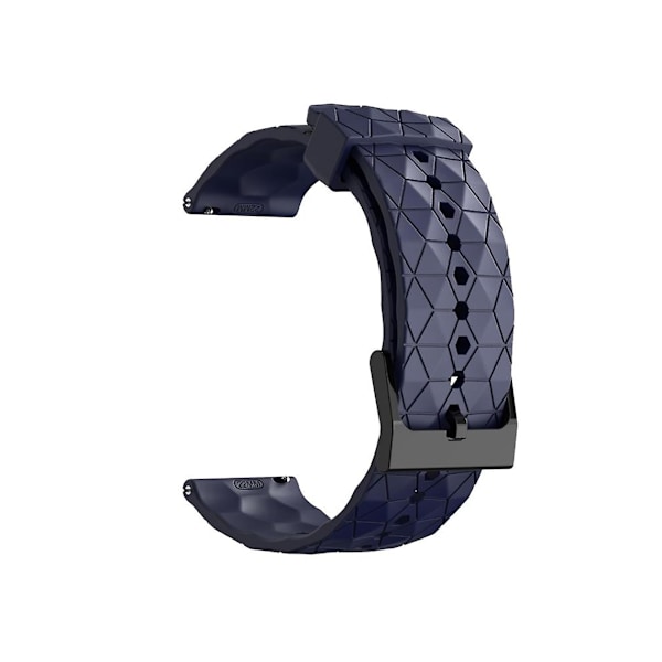 Rem til Garmin Forerunner Sq2 20Mm Fodboldmønster Ensfarvet Navy Blå Silikone Urrem