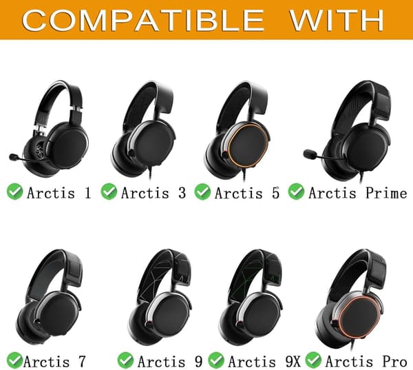 Øreputer for SteelSeries Arctis 9/Arctis 7/3/5, Erstatningsøreputer, 1 par Svart blå