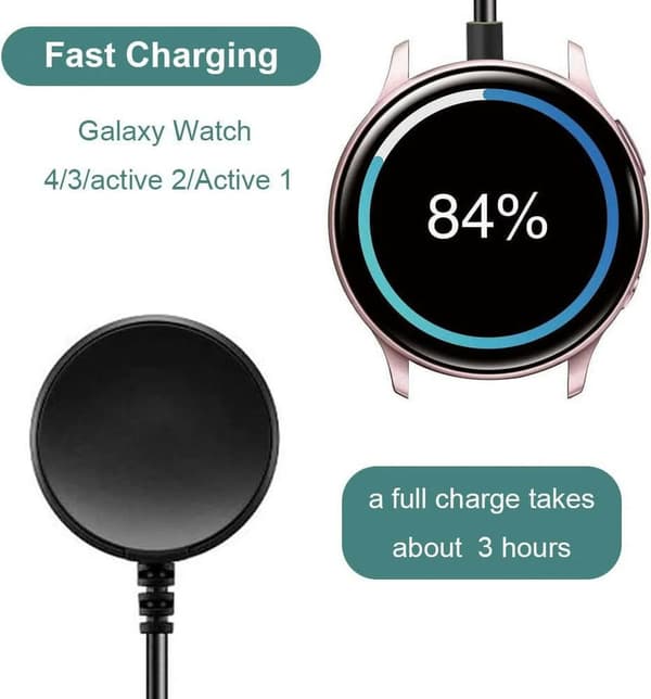 Laddare för Samsung Galaxy Watch 4/4 Classic/3/Active 2/Active, Dock Stand Kompatibel med Galaxy Watch 6/5/4//3/Active 2/Active