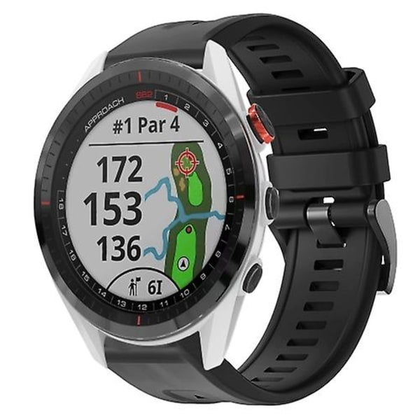 För Garmin Approach S62 metallspänne i enfärgad watch Black