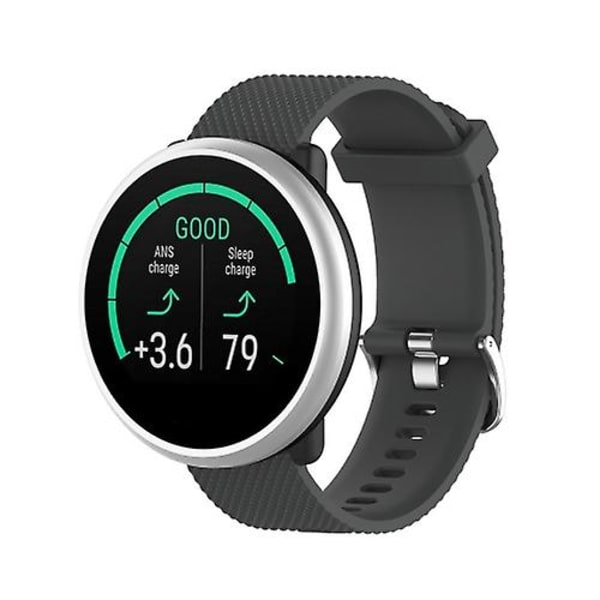 Til Polar Ignite Fashion Textured Silicone Replacement Watch Band Grey