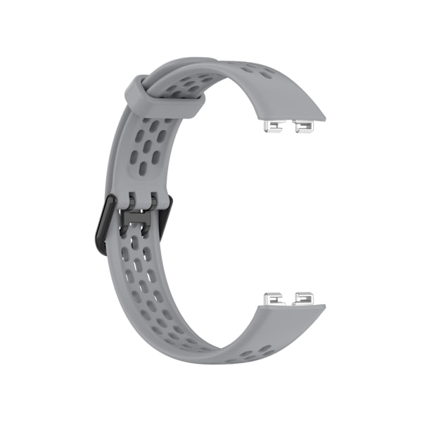 Solid Color Pustende Silikon Smartwatch Rem for Huawei Rem 8 (Grå)