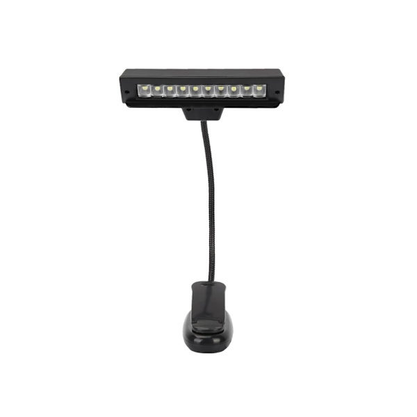 Klipplampa för musikstativ, svart