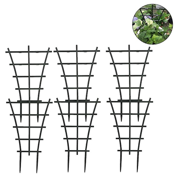 Krukspaljé, spaljé för inomhusväxter, miniplantspaljé Gör-det-själv Trädgårdsväxtstöd, överlagrat, klättring Spaljé blomstöd för krukklättring 6pcs