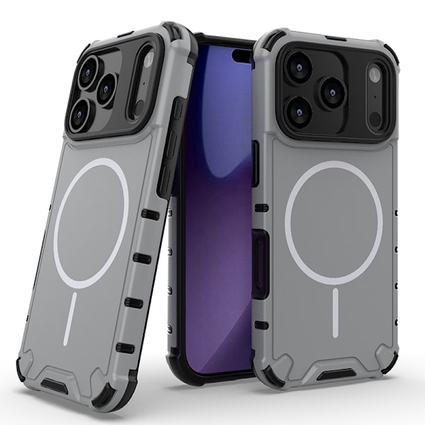 Etui til iPhone 17 Pro Max, varmeavledning og fallsikkert, grått