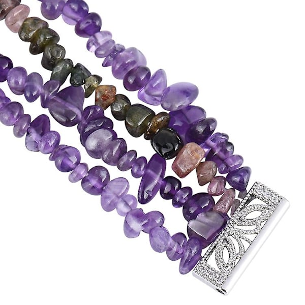 Til Fitbit Versa Rough Stone armbåndsurbånd Amethyst