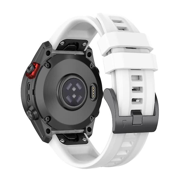 Til Garmin Fenix ​​7s Quick Release Silikone Urrem White