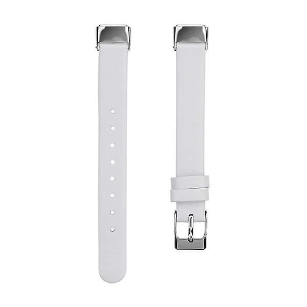 For Fitbit Luxe Leather Watch Band White