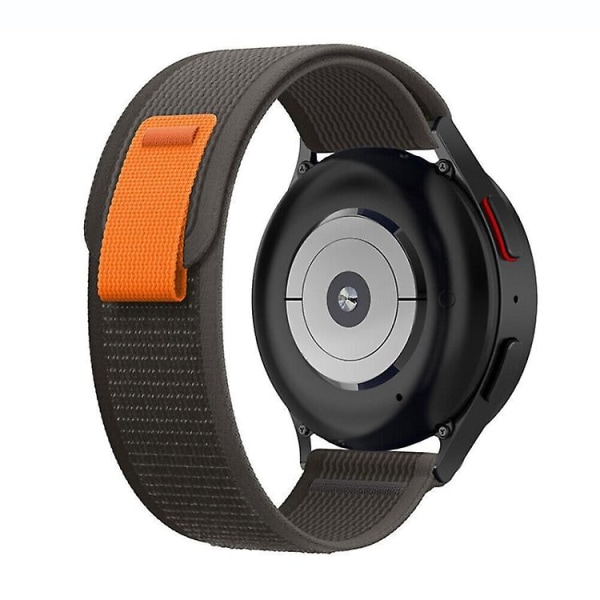 För Garmin Venu 2 Plus / Sq 2 20mm Universal Loop Nylon Watch Band Black Grey
