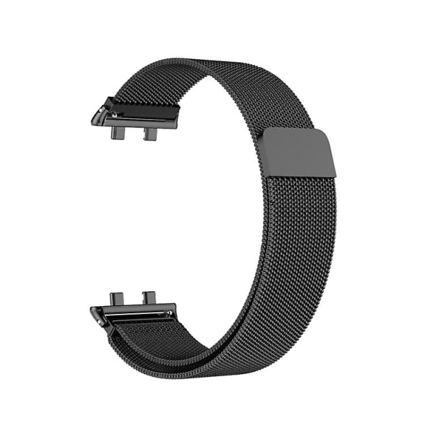 For Oppo Watch 3 Milanese Metal Watch Band i rustfritt stål Black