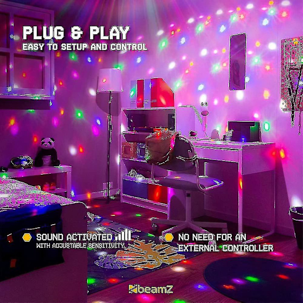 Jb60r Jelly Ball ljuseffekt 6 x 1w LED 5-kanals DMX 82 roterande strålar Auto och ljudläge Låg strömförbrukning Robust fodral Fjärrkontroll ingår