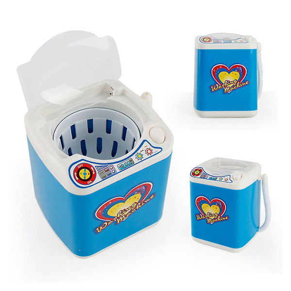 Mini rengöringsenhet Simulering Automatisk tvättmaskin Leksak Blue