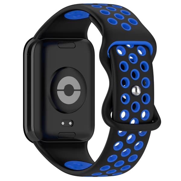 Rem til Xiaomi Smart Band 8 Pro To-tonet Silikonerem (Sort Blå)