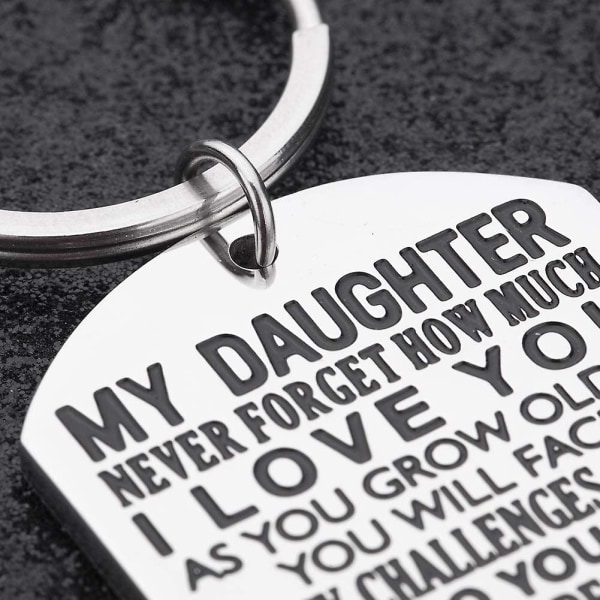 Inspirerende gave til datter fra mor - glem aldrig hvor meget jeg elsker dig gavenøglering til teenager fra mor