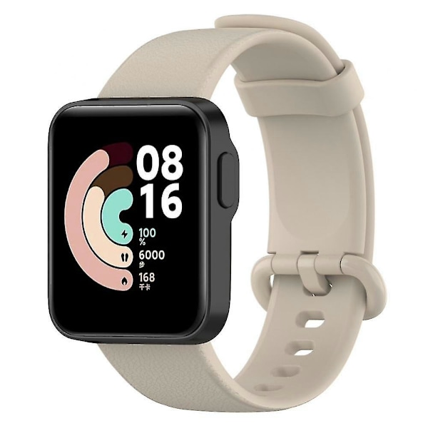 Klokkestropp for Xiaomi Mi Watch Lite - Remstropp i silikon for håndleddet - Rem til Redmi Watch 2 Lite Ivory