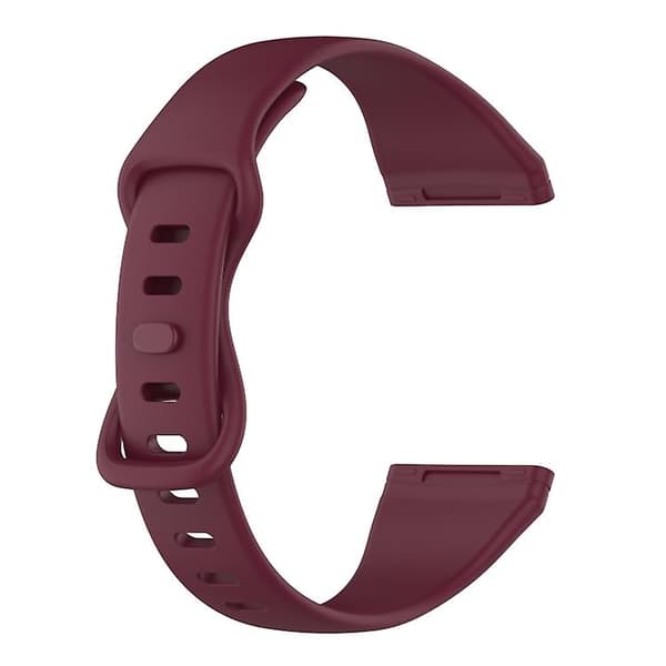 För Fitbit Versa 4 / Versa 3 / Sense Universal Tpu Watch Band Wine Red