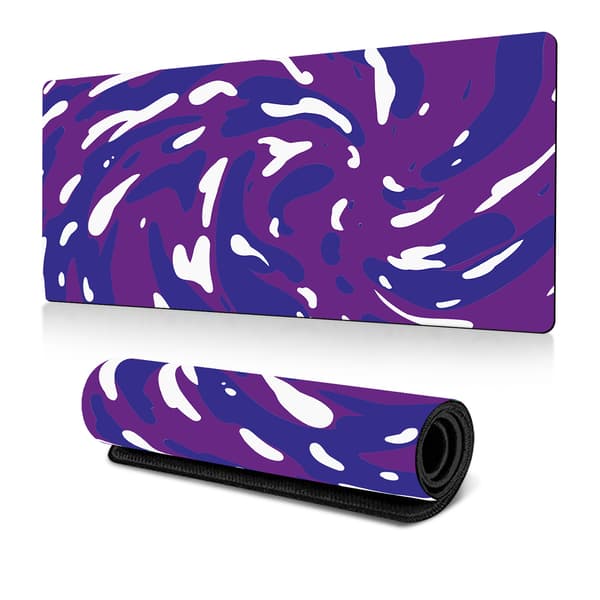 Vaskbar gamingmusematte med sklisikker gummibase, lilla/30x60x0.3cm