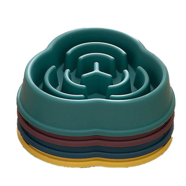 Hund långsam mat Anti-slip skål Långsam mat matare För att förhindra sväljning Mat skål Anti kvävning skål Husdjur skål Blue