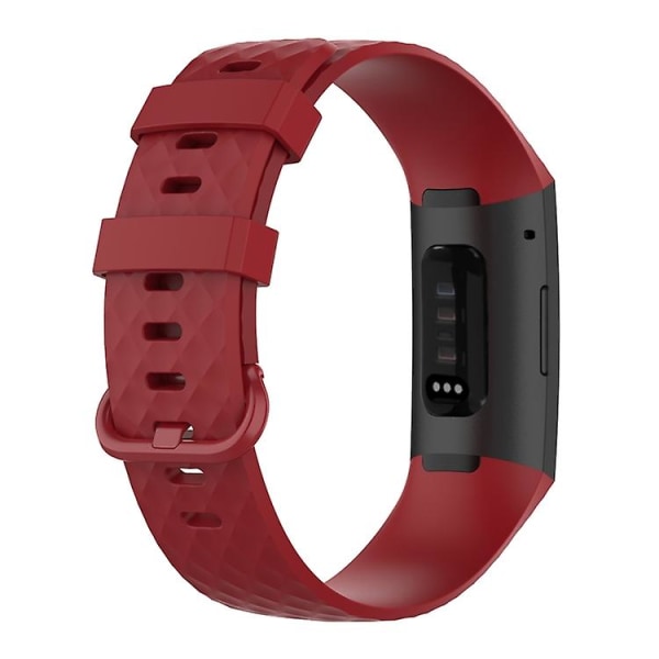 Fargespenne Tpu armbåndsurrem for Fitbit Charge 4 / Charge 3 Se Red