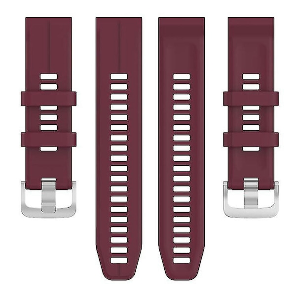 Til Garmin Descent G1 / Forerunner 745/945/935 / Approach S62 Solid Color Silicone Watch VDCC Wine Red