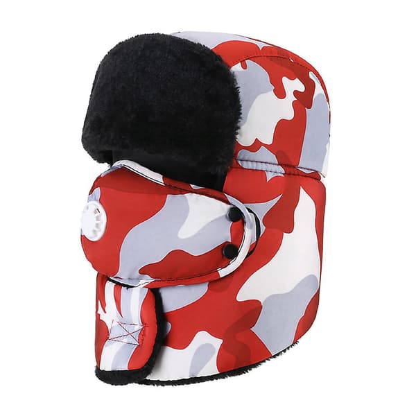Vinterhat holder dig varm Unisex Vinter Trapper Aviator Trooper Ørevarm Ski Hat Cap Black
