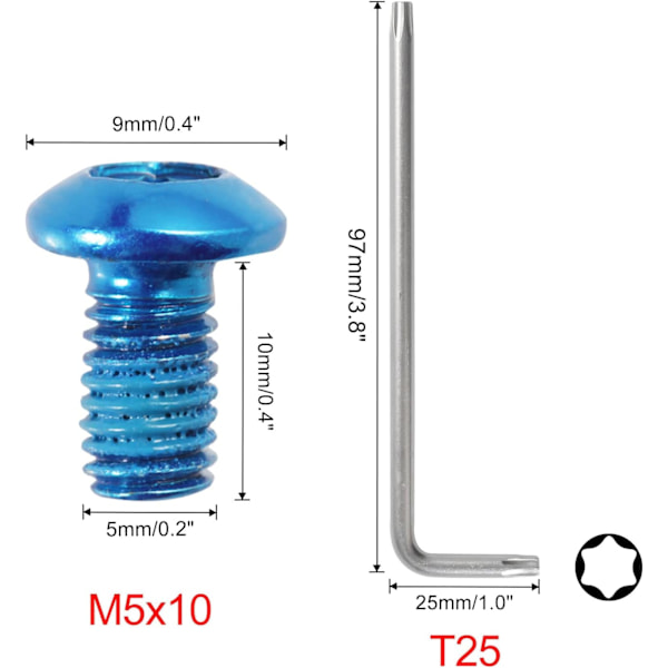 Cykel Rotor Skruer - Skivebremse Rotor Bolte (12 stk)