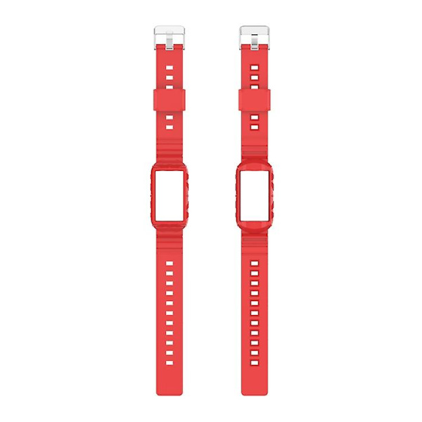 Til Fitbit Charge 4 Silicone One Body Armor urbånd Red