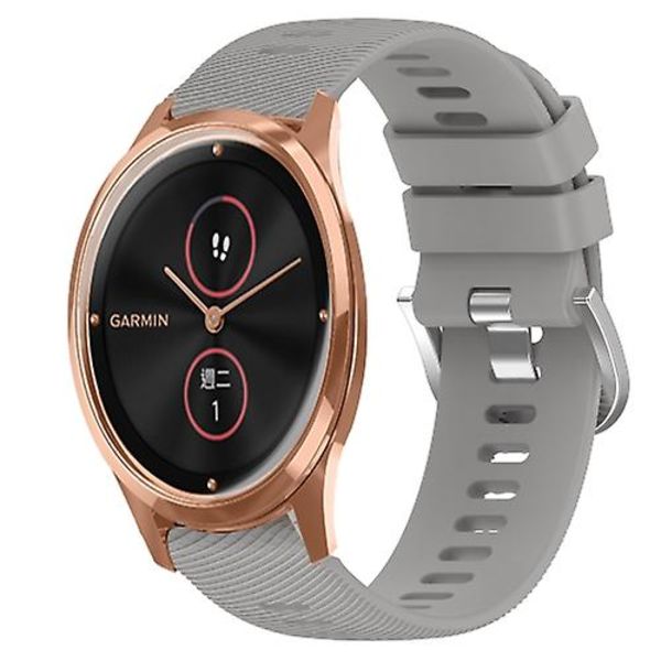 För Garminmove Luxe 20 mm enfärgad mjukt watch Grey