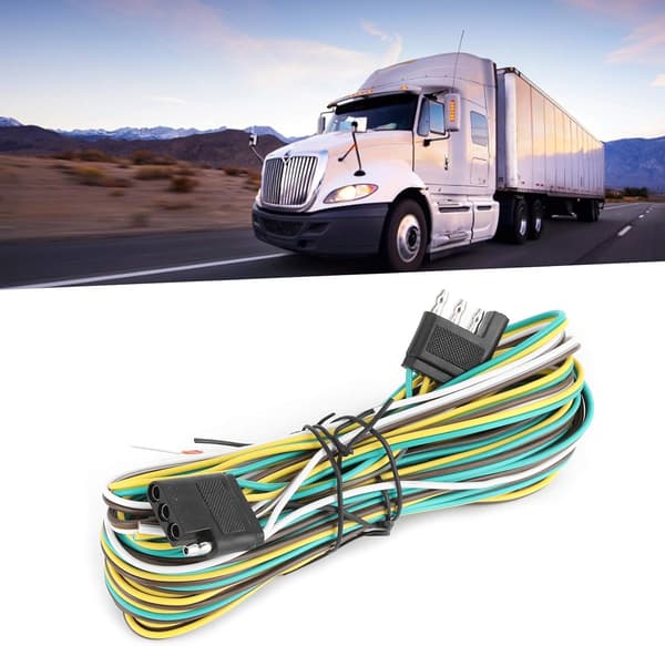 Trailer Ledningsnet Forlænger Kit - 25FT 4-Ledninger 4-Pins