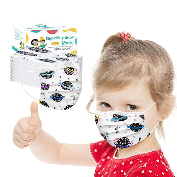 Design Mask för Barn Ansikte Engångs Andningsbar 3-lagers icke-vävd engångs-mask A