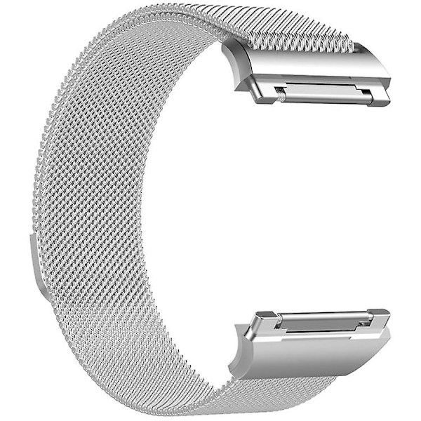 Til Fitbit Ionic Milanese urbånd, lille størrelse: 20,6 x 2,2 cm Silver