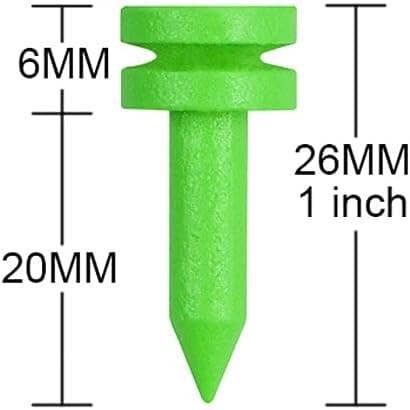 Biologiskt nedbrytbara Bambu Golftees - Pack med 100 Gröna Tees