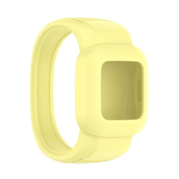 For Garmin Vivofit Jr3 No Buckle Silicone Pure Color Watch Band Yellow