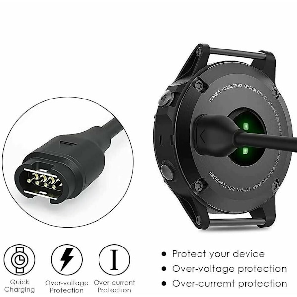 Lader for Garmin Forerunner Fenix USB-ladekabel for dataoverføring, flere ladere