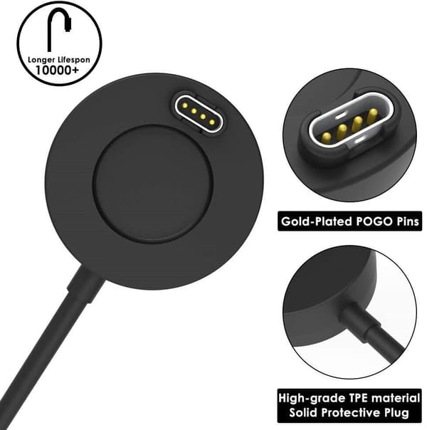 Garmin Vivoactive 4/ 4S/Vivomove3 3S USB-opladerkabel til opladning af data