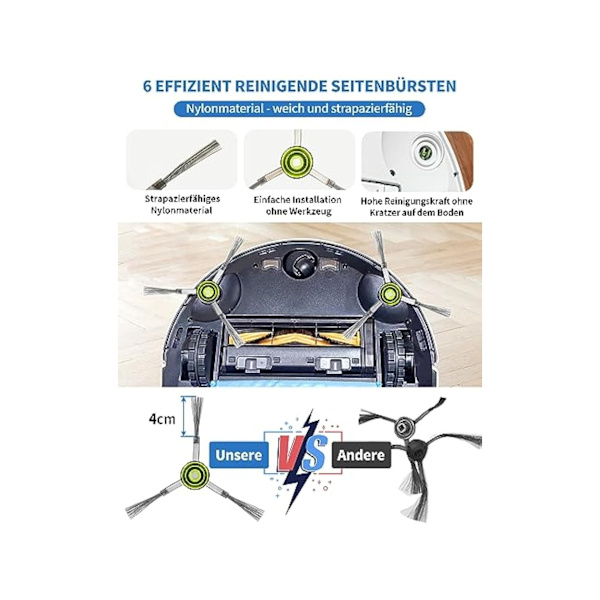 18 Tilbehør til Ecovacs Deebot Ozmo 920 950 T5 T8 Aivi Max Mult