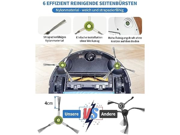 18 Tilbehørsdele til Ecovacs Deebot Ozmo 920 950 T5 T8 Aivi Max Mult